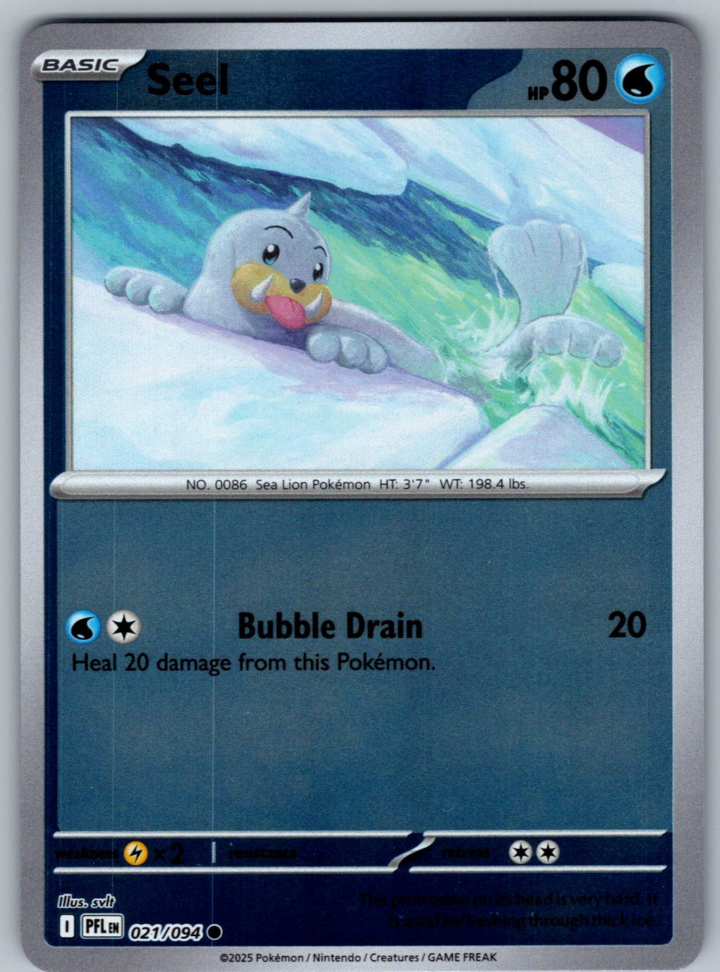 Seel 021/094 Phantasmal Flames Pokemon Reverse Holo