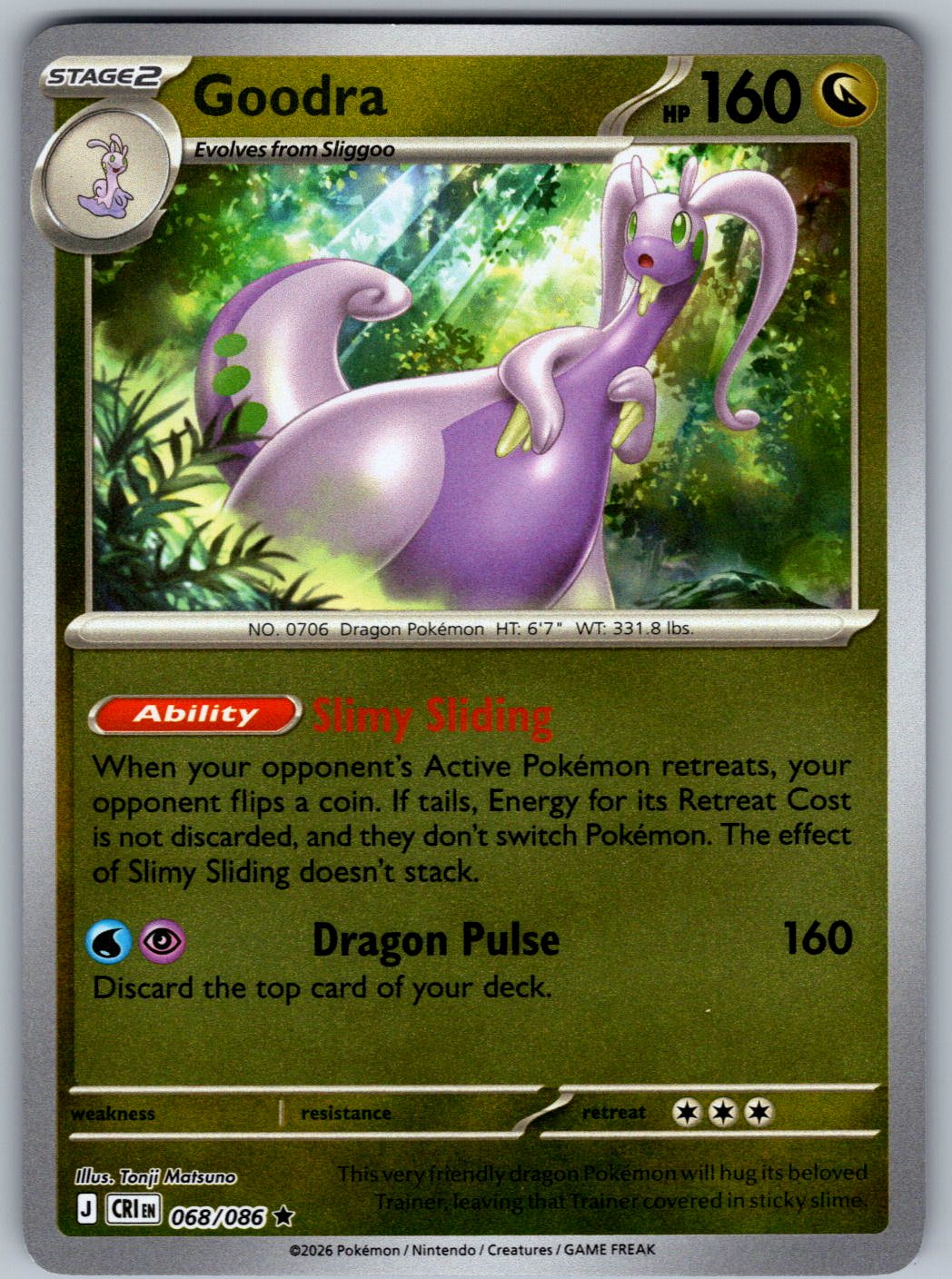 Goodra 068/086 Chaos Rising Pokemon Holo