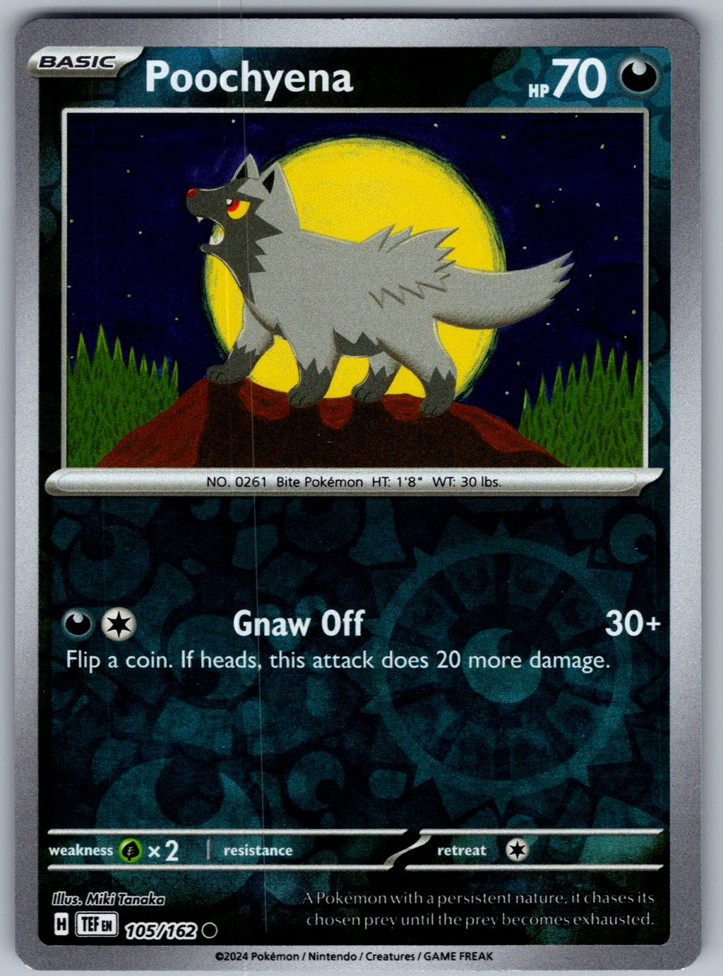 Poochyena 105/162 Temporal Forces Pokemon Reverse Holo