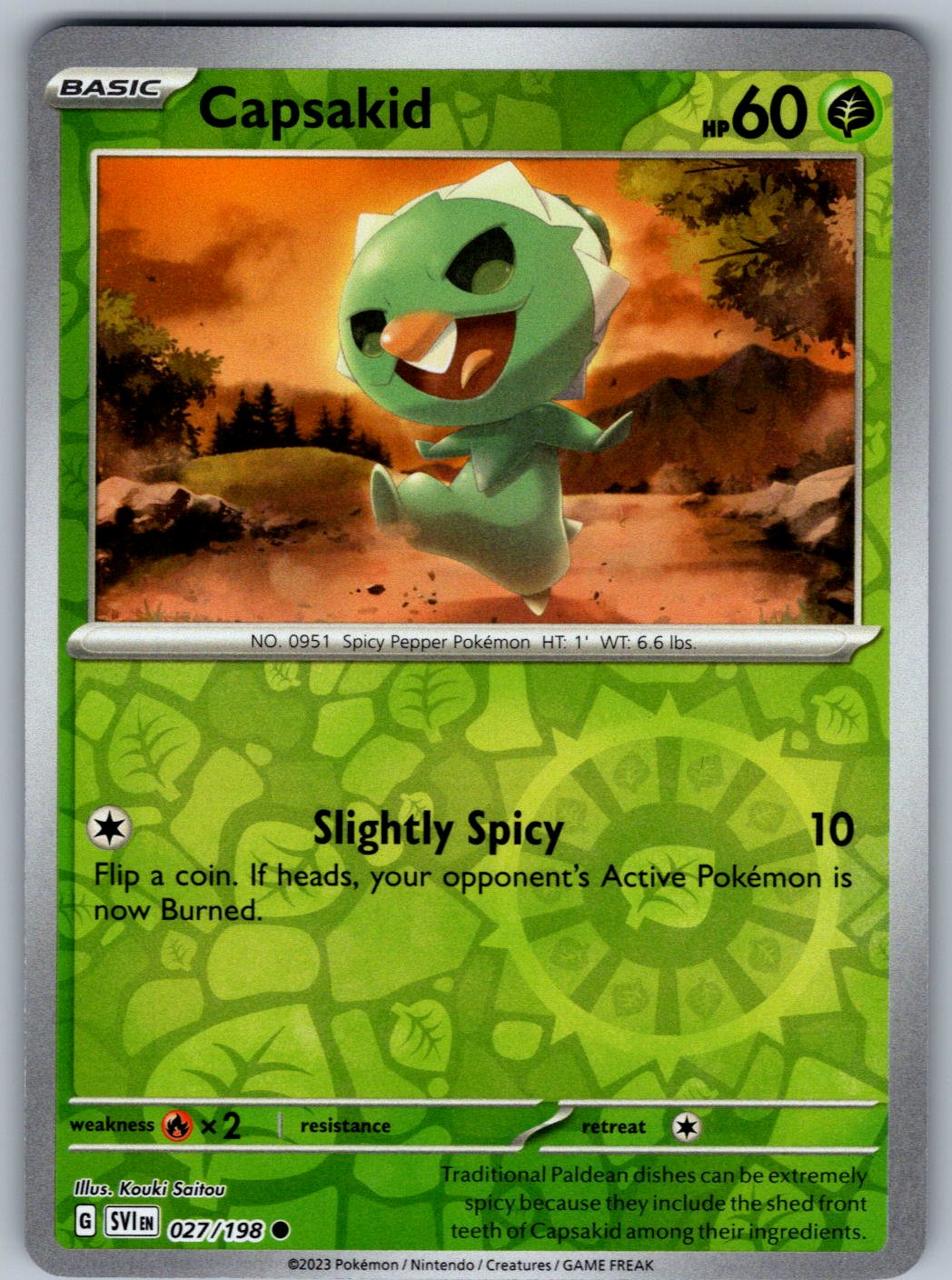 Capsakid 027/198 Scarlet & Violet Pokemon Reverse Holo