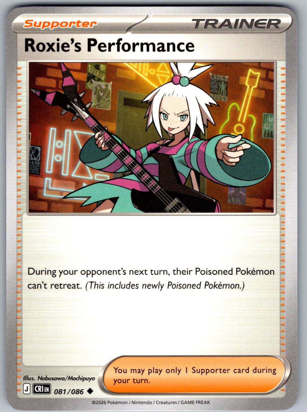 Roxie's Performance 081/086 Chaos Rising Pokemon