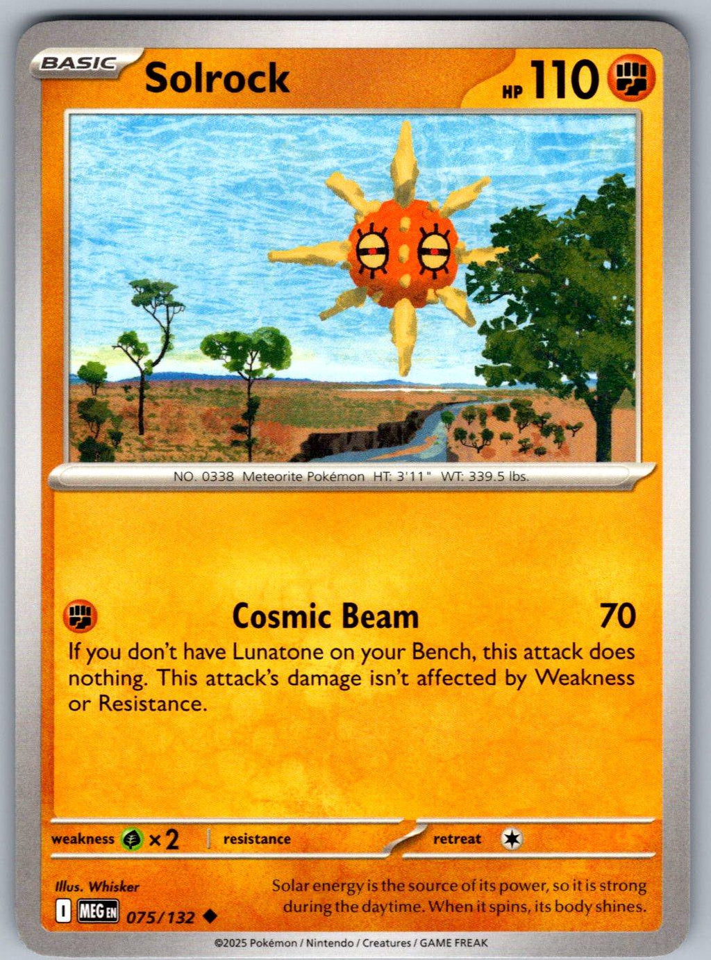 Solrock 075/132 Mega Evolution Pokemon