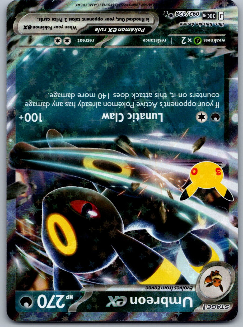 Umbreon ex 092/128 ME: 30th Celebration Pokemon Holo