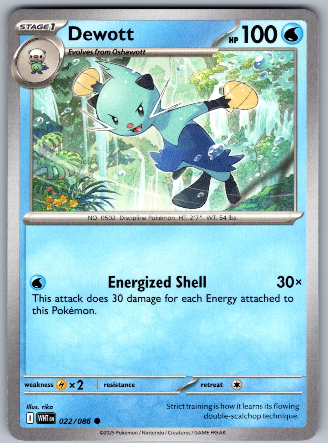 Dewott 022/086 White Flare Pokemon