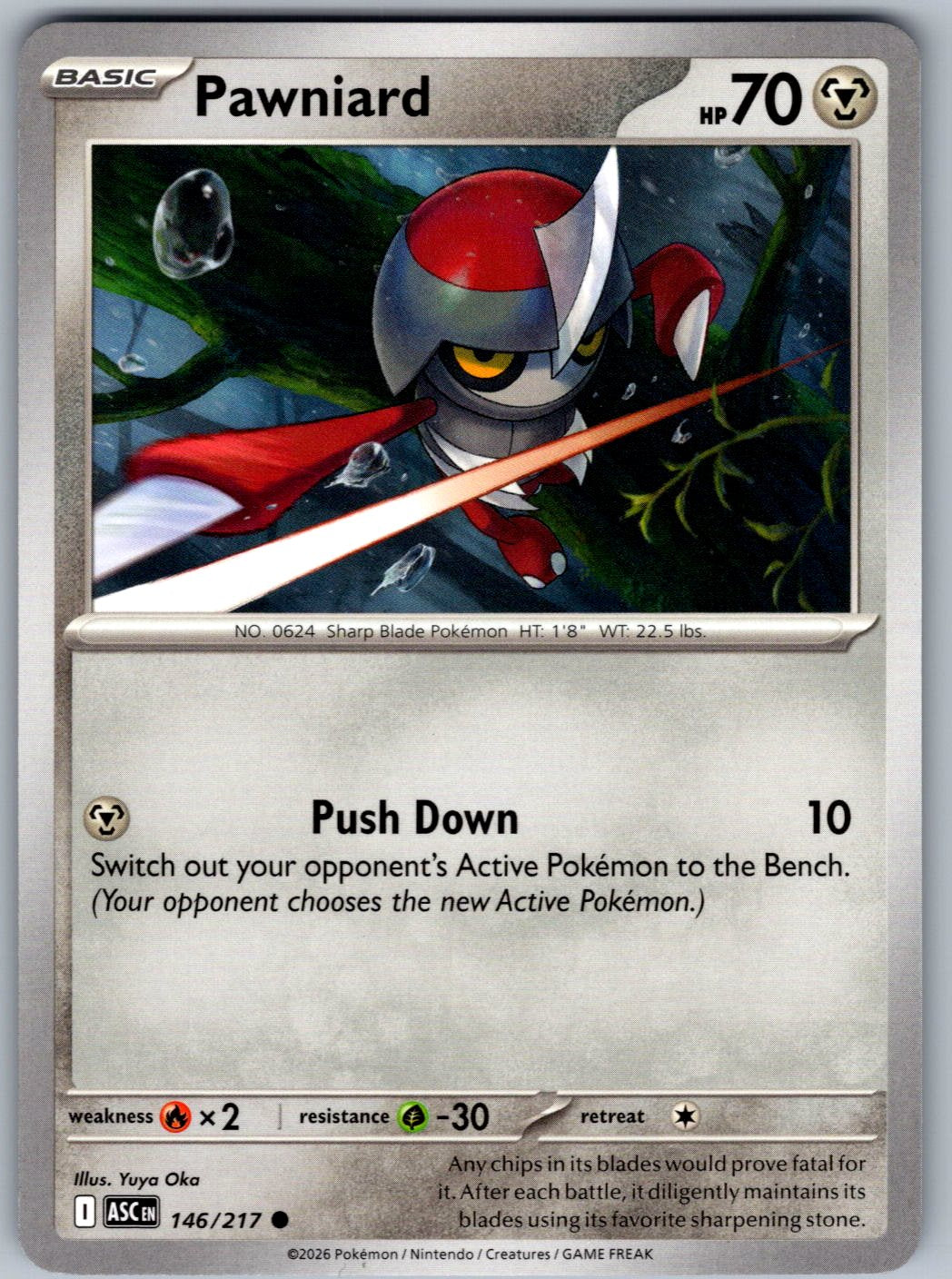 Pawniard 146/217 Ascended Heroes Pokemon
