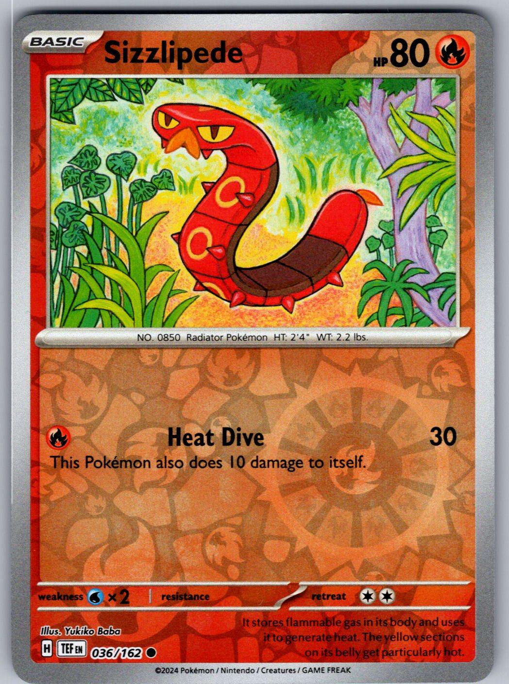 Sizzlipede 036/162 Temporal Forces Pokemon