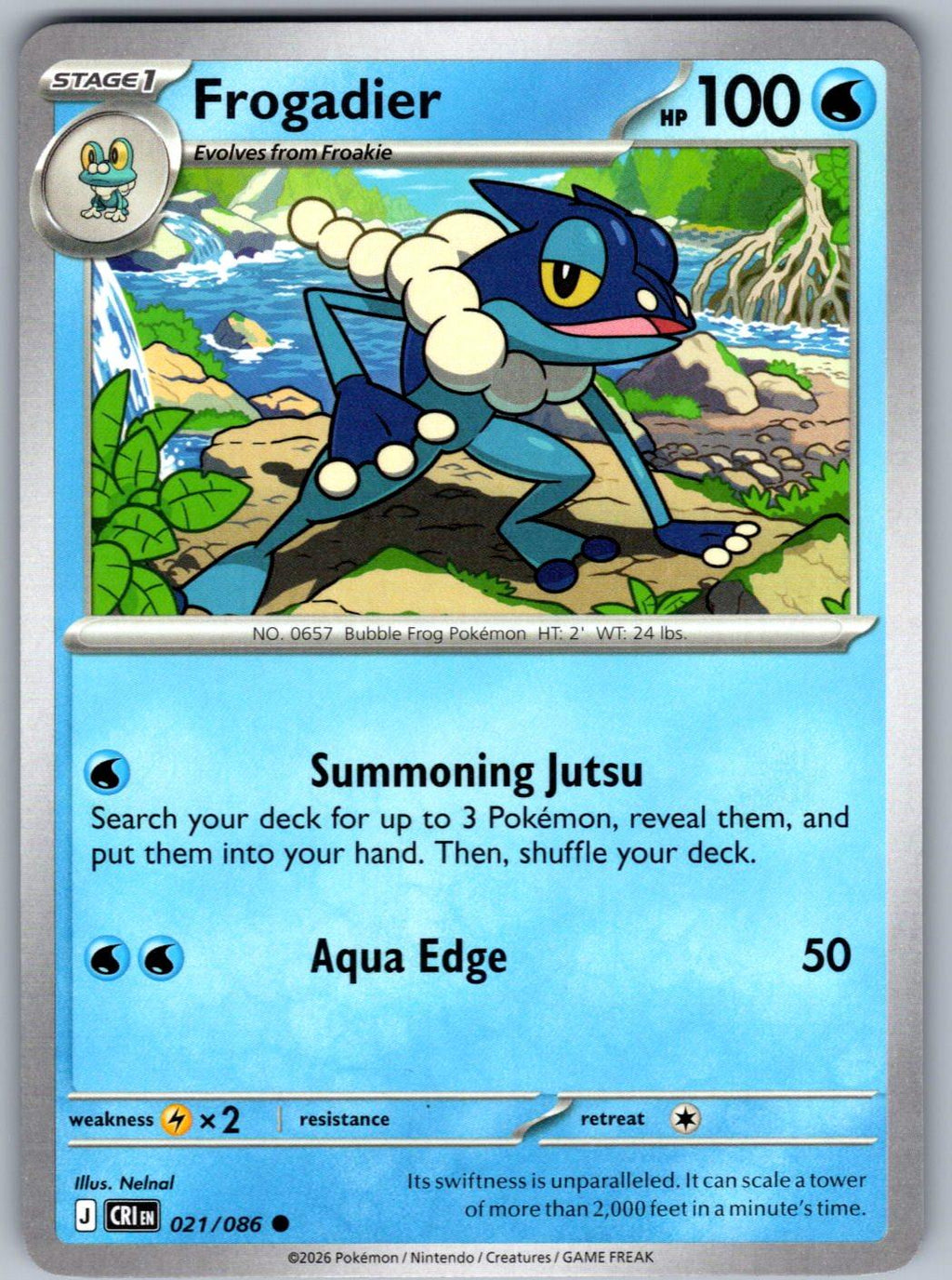 Frogadier 021/086 Chaos Rising Pokemon