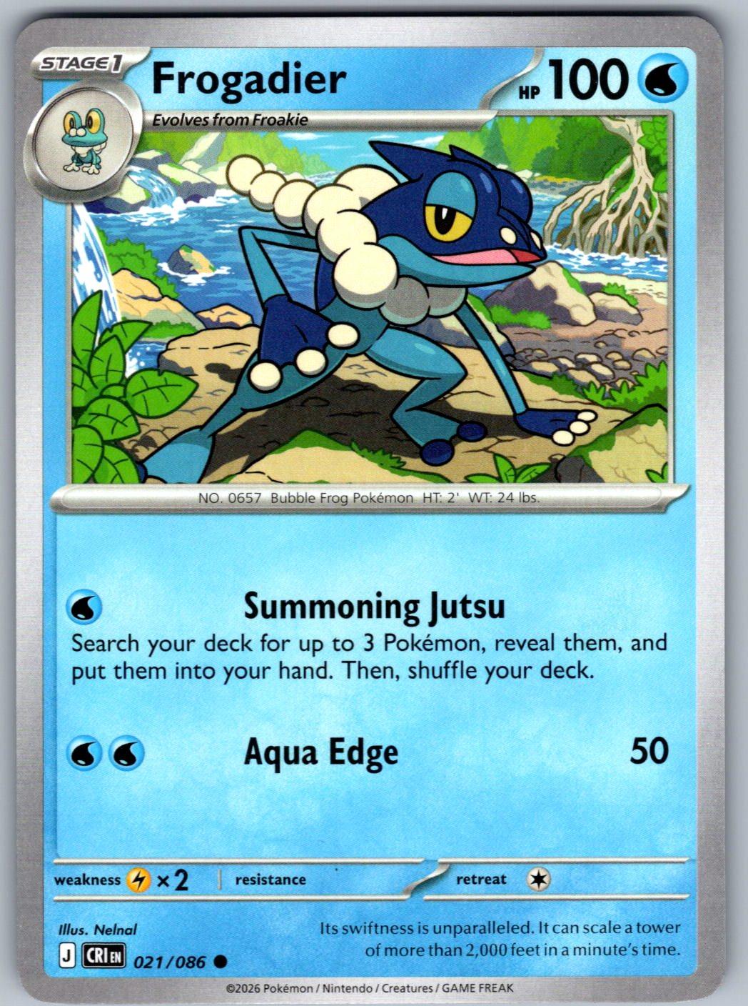 Frogadier 021/086 Chaos Rising Pokemon