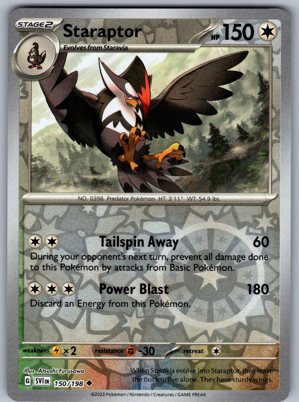 Staraptor 150/198 Scarlet & Violet Pokemon Reverse Holo