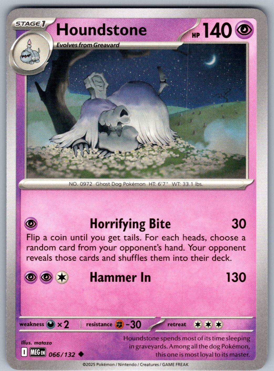 Houndstone 066/132 Mega Evolution Pokemon