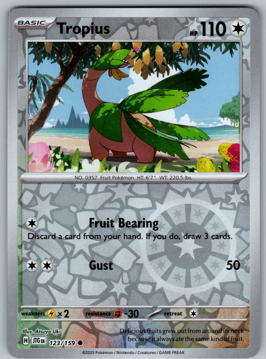 Tropius 123/159 Journey Together Pokemon Reverse Holo