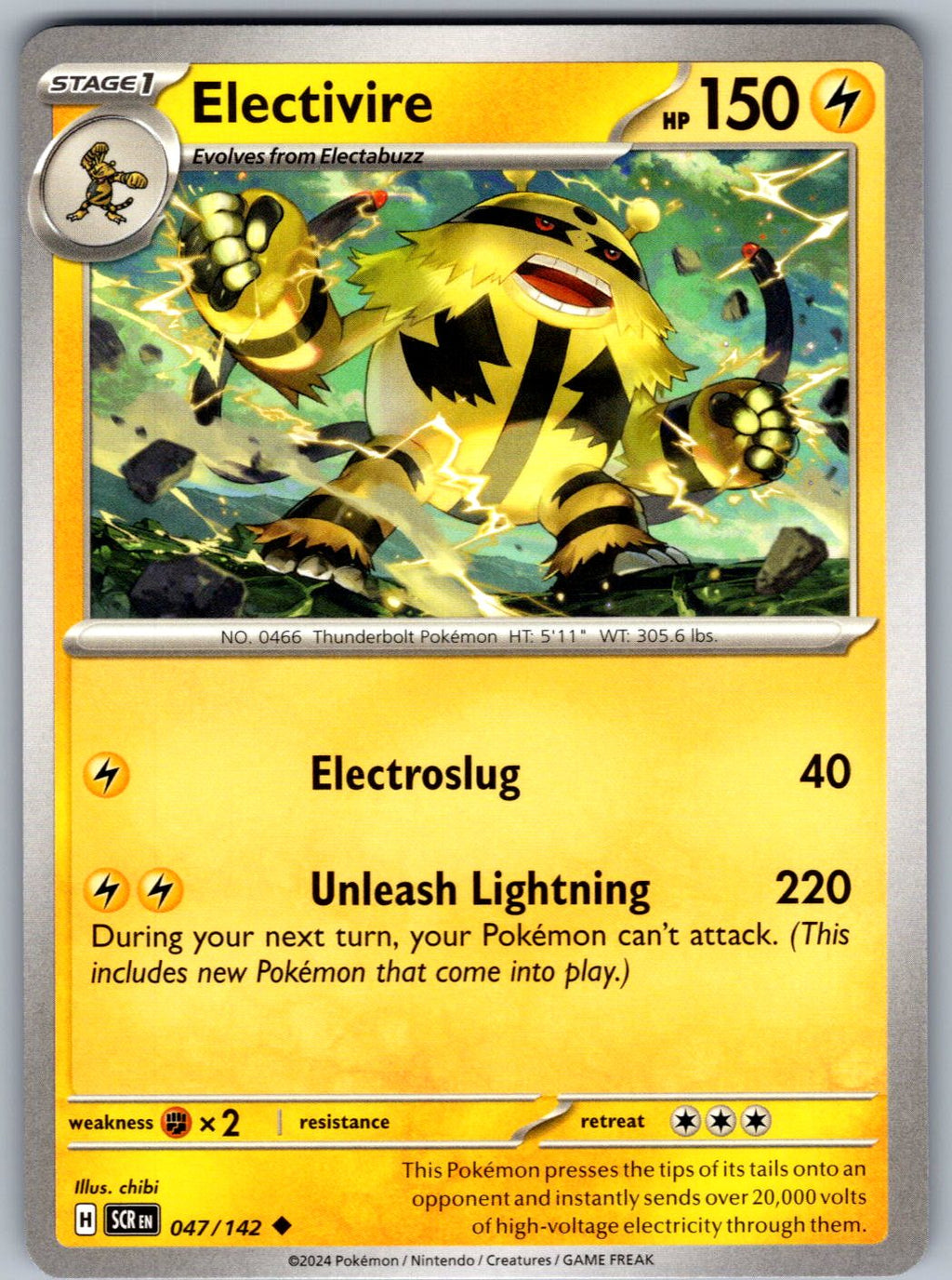 Electivire 47/142 Stellar Crown Pokemon