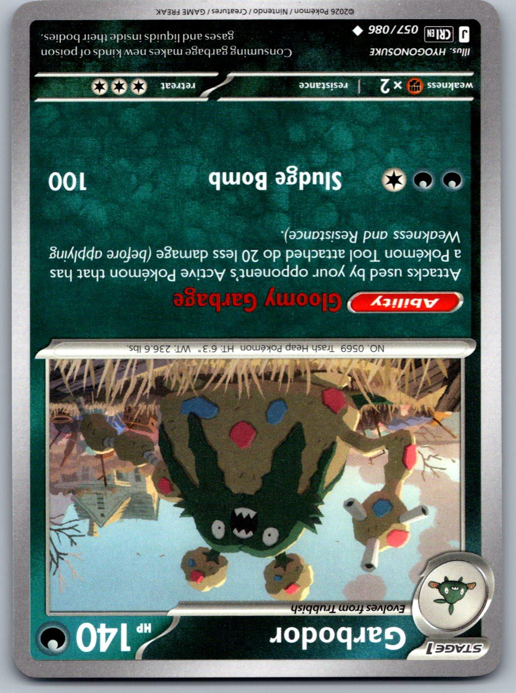 Garbodor 057/086 Chaos Rising Pokemon