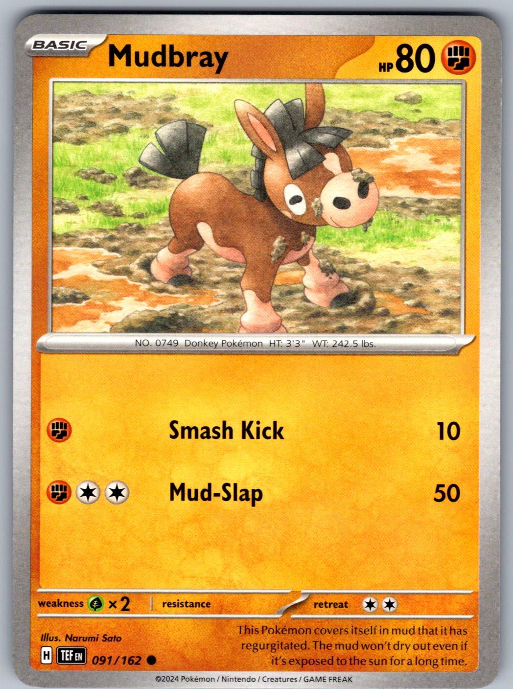 Mudbray 091/162 Temporal Forces Pokemon