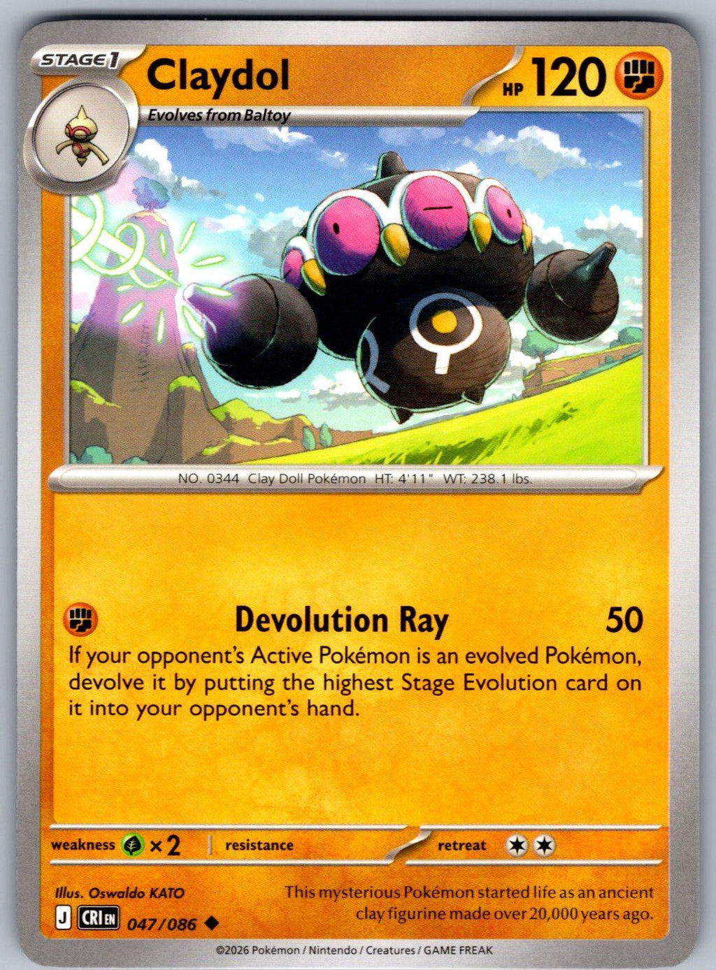 Claydol 047/086 Chaos Rising Pokemon