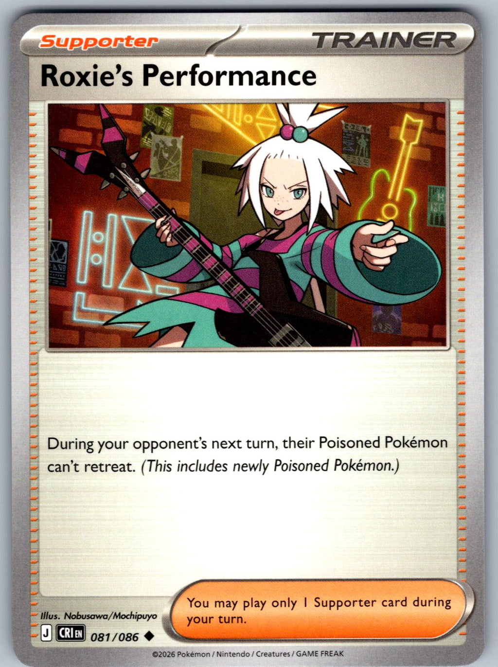 Roxie's Performance 081/086 Chaos Rising Pokemon
