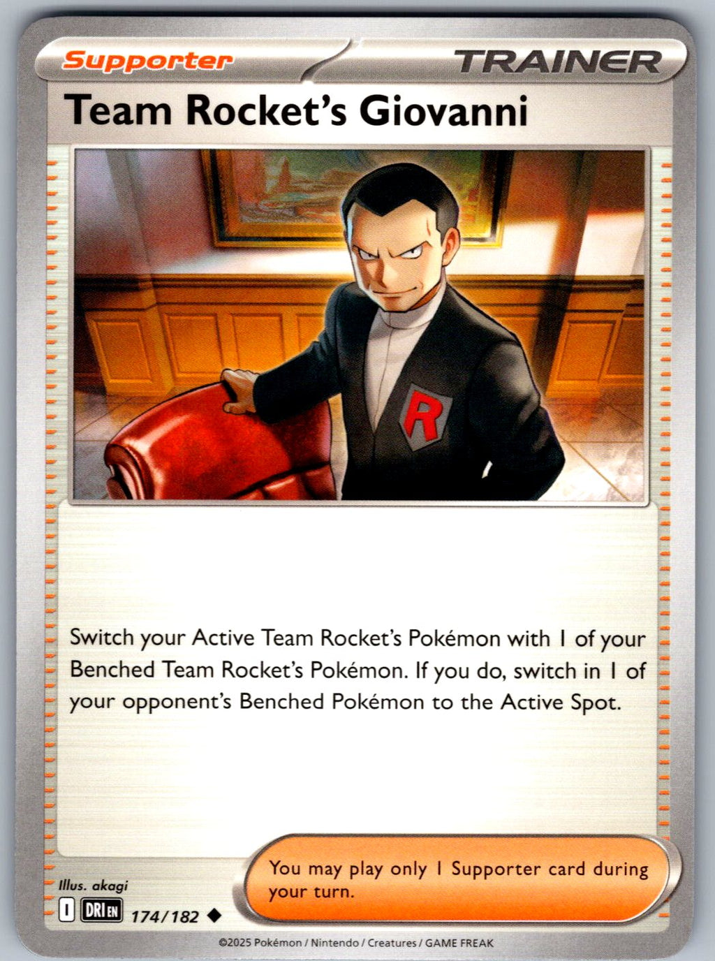 Team Rocket's Giovanni 174/182 Destined Rivals Pokemon