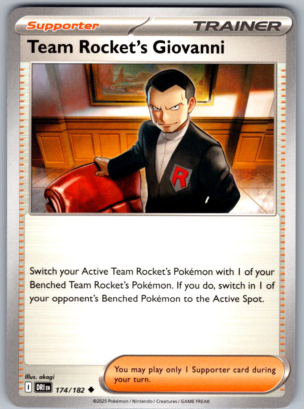 Team Rocket's Giovanni 174/182 Destined Rivals Pokemon