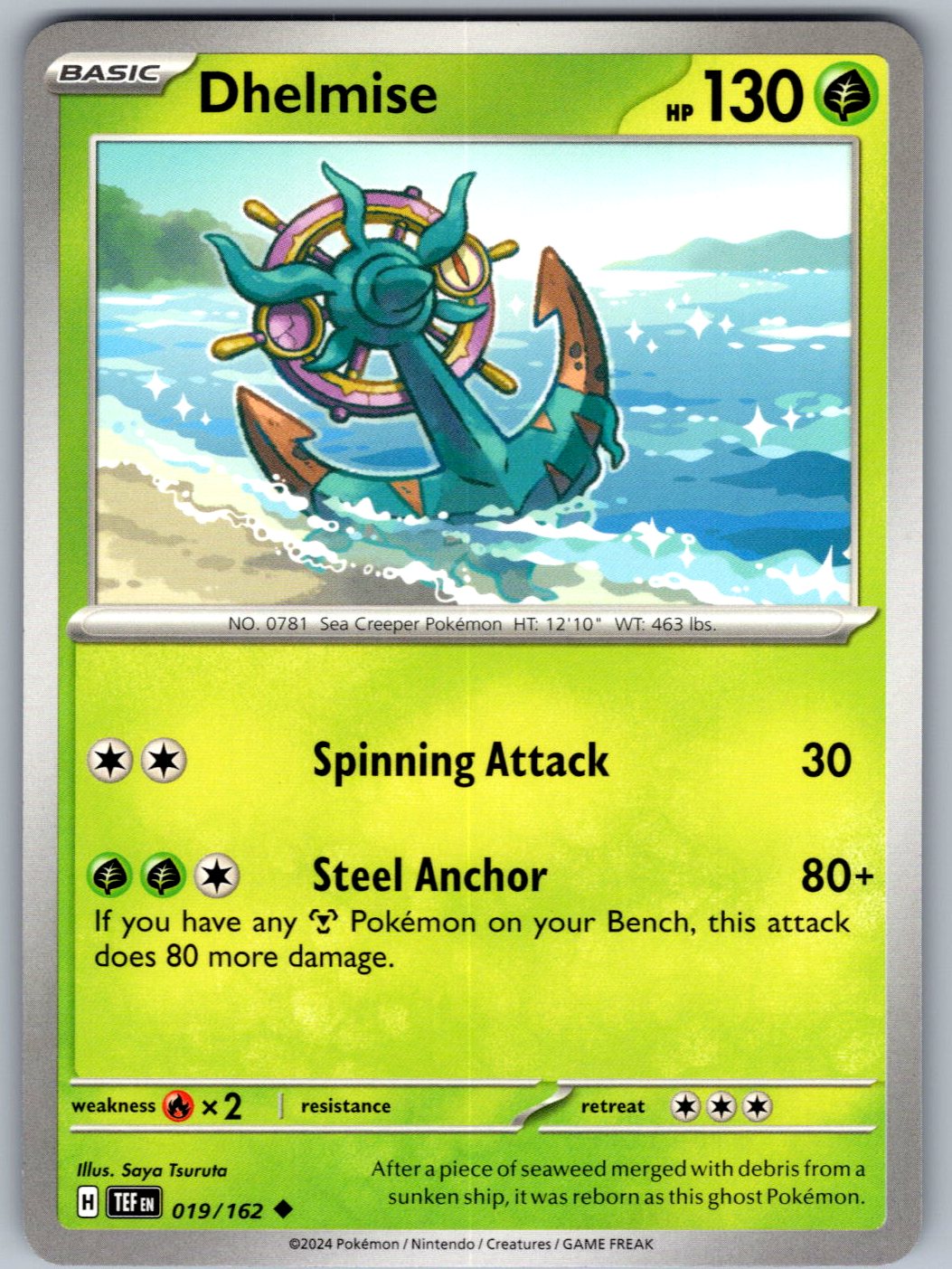 Dhelmise 019/162 Temporal Forces Pokemon