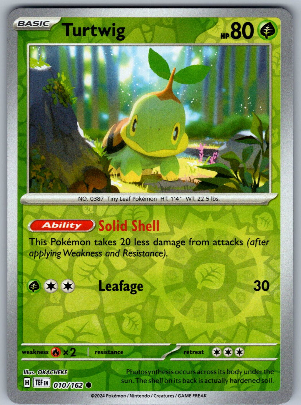 Turtwig 010/162 Temporal Forces Pokemon