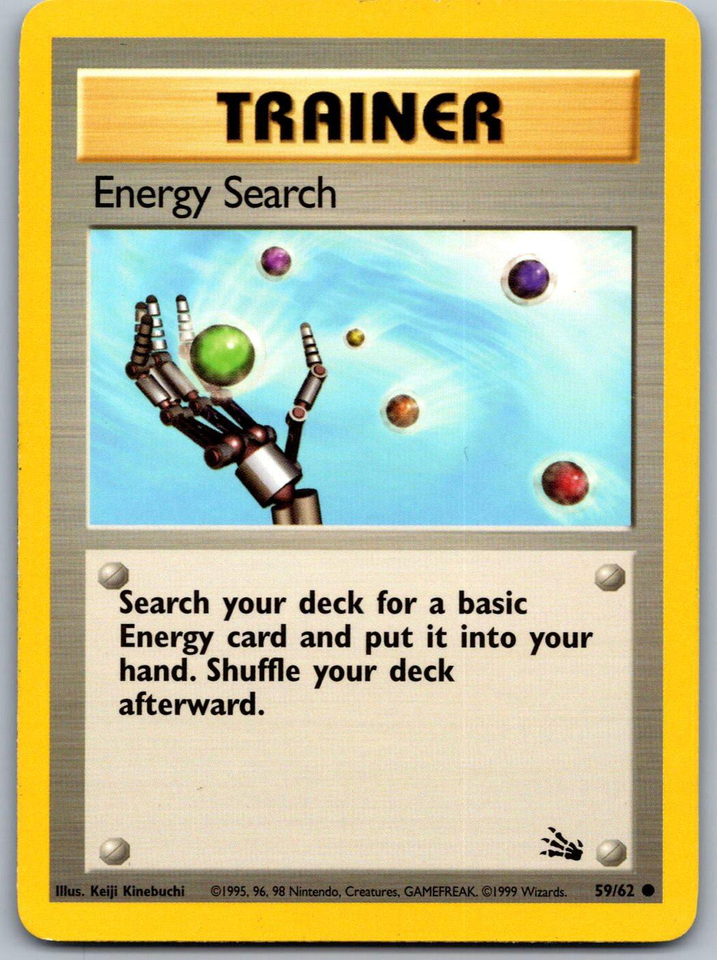 Energy Search 59/62 Fossil Pokemon Unlimited
