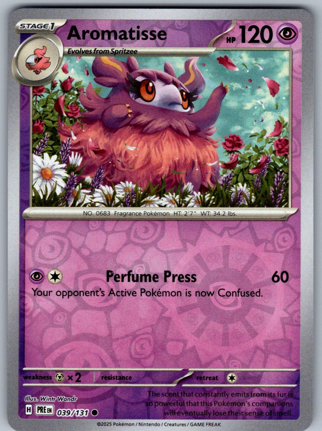 Aromatisse 039/131 Prismatic Evolutions Pokemon Reverse Holo