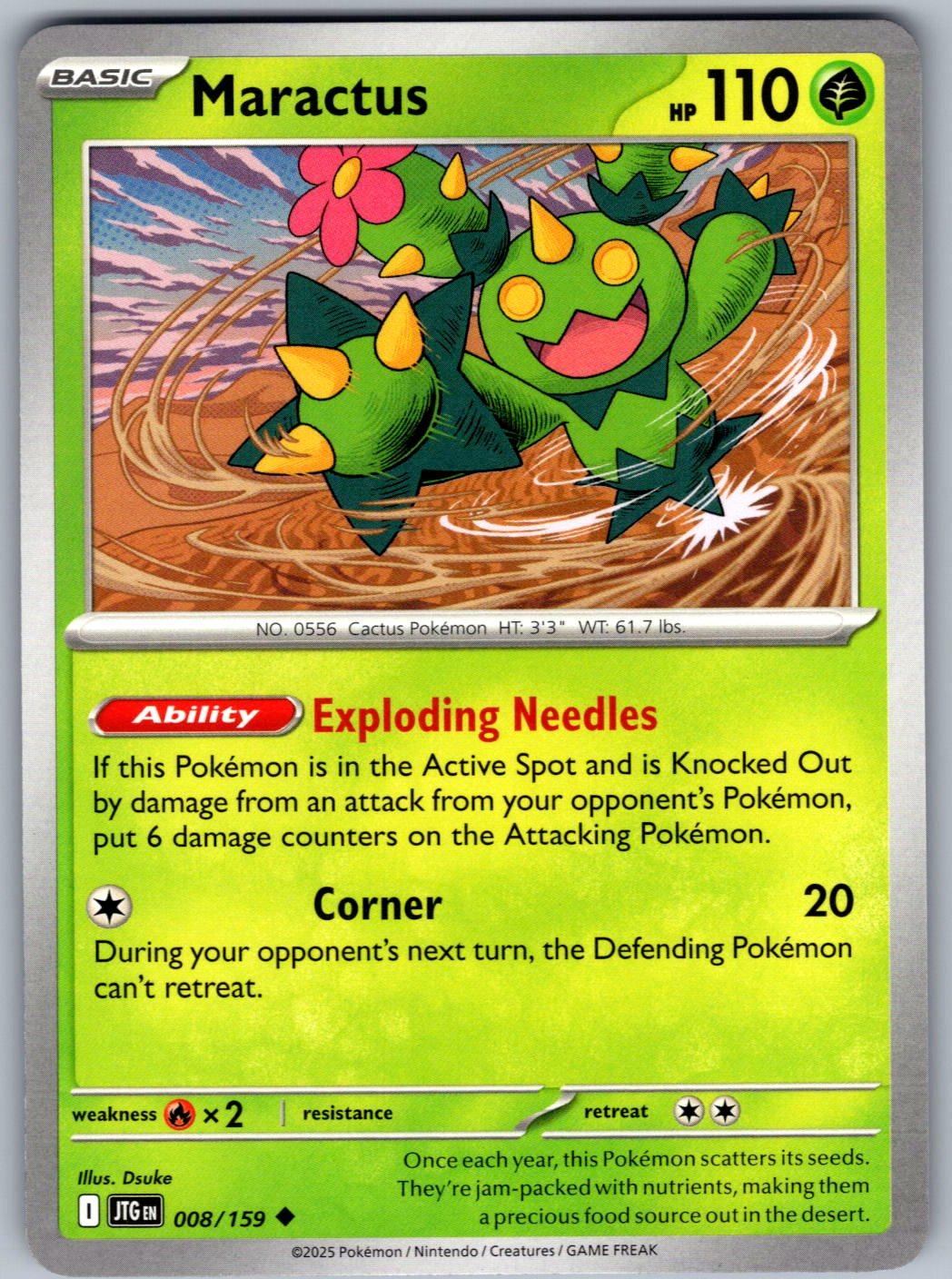 Maractus 008/159 Journey Together Pokemon