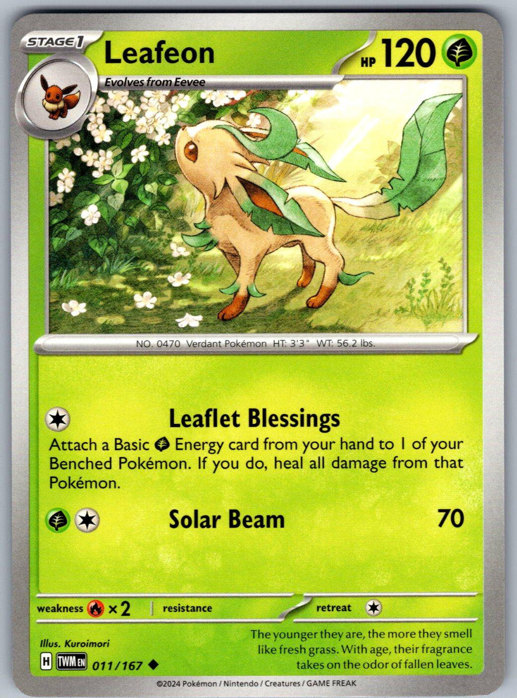 Leafeon 011/167 Twilight Masquerade Pokemon