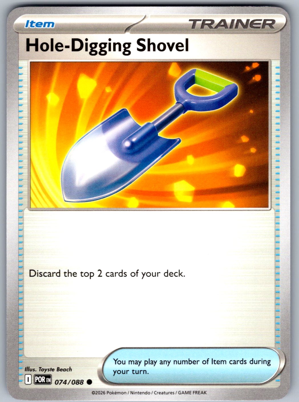 Hole-Digging Shovel 074/088 Perfect Order Pokemon