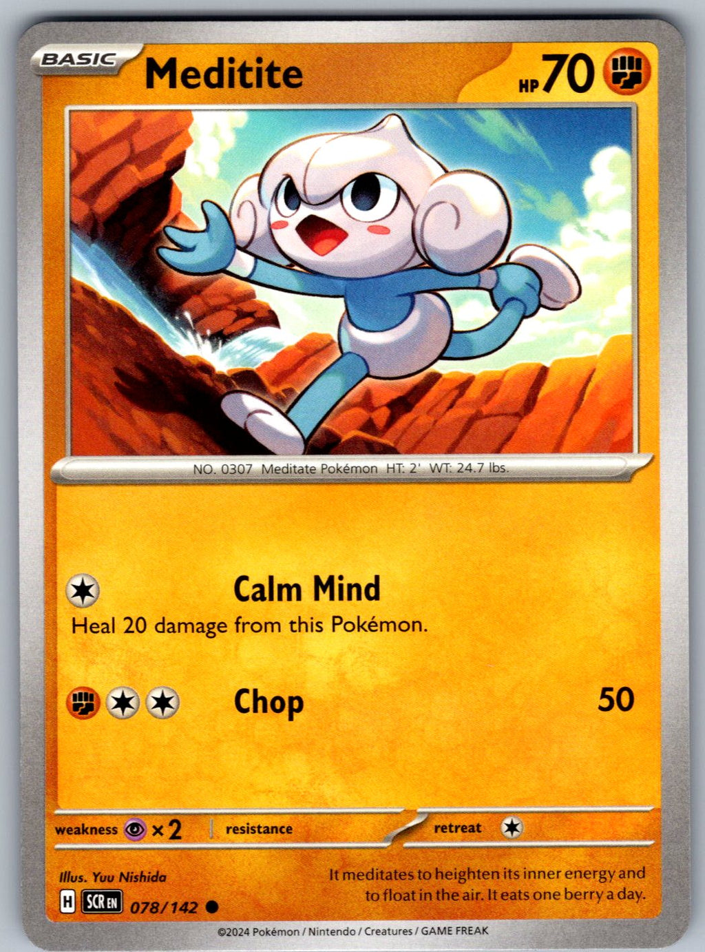 Meditite 78/142 Stellar Crown Pokemon