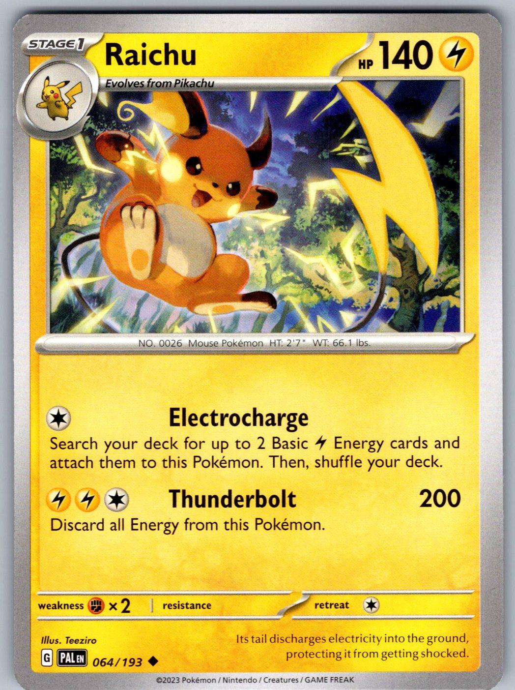 Raichu 064/193 Paldea Evolved Pokemon