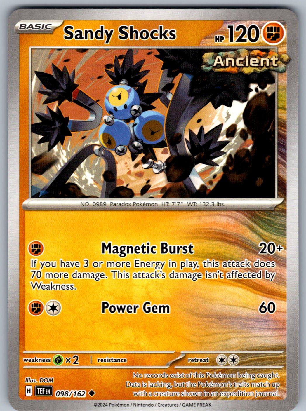 Sandy Shocks 098/162 Temporal Forces Pokemon
