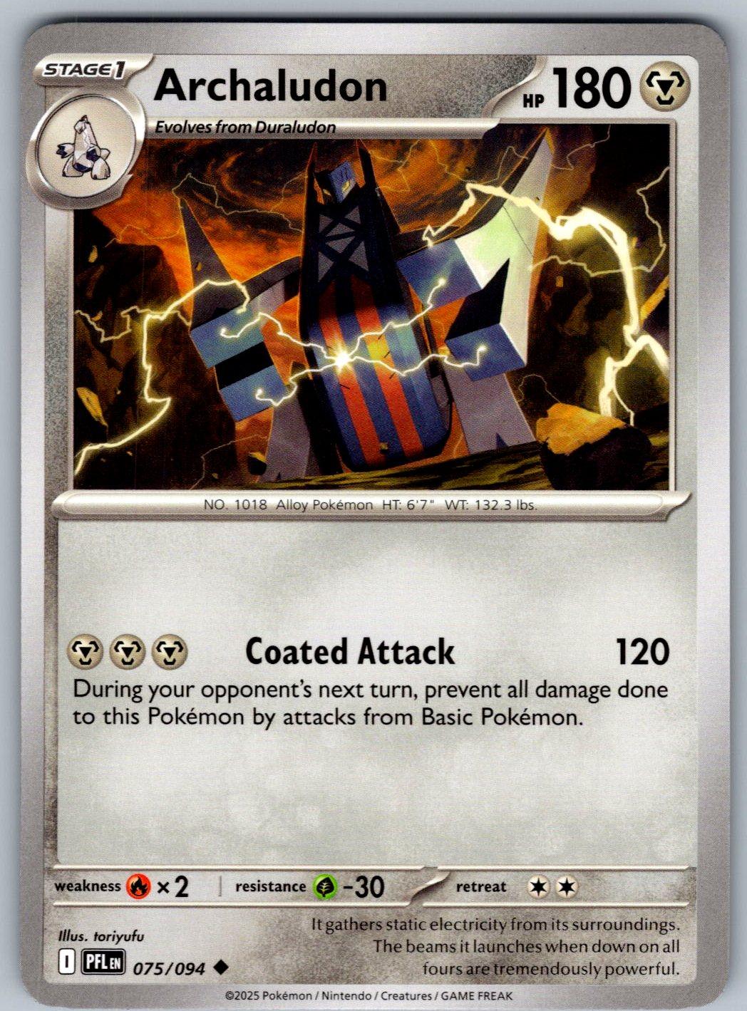 Archaludon 075/094 Phantasmal Flames Pokemon