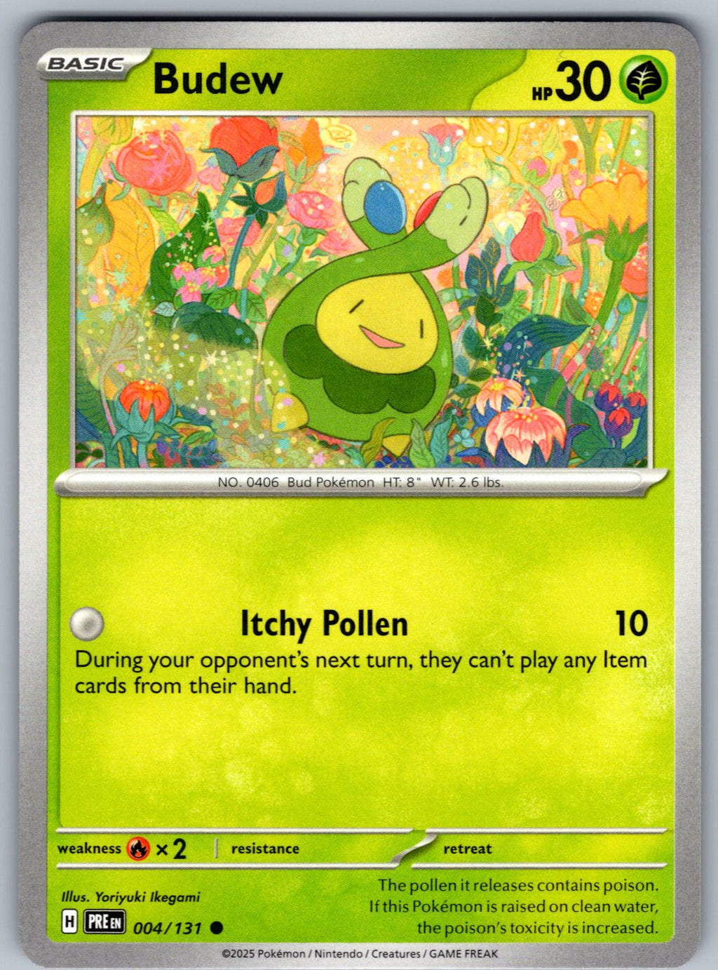 Budew 004/131 Prismatic Evolutions Pokemon