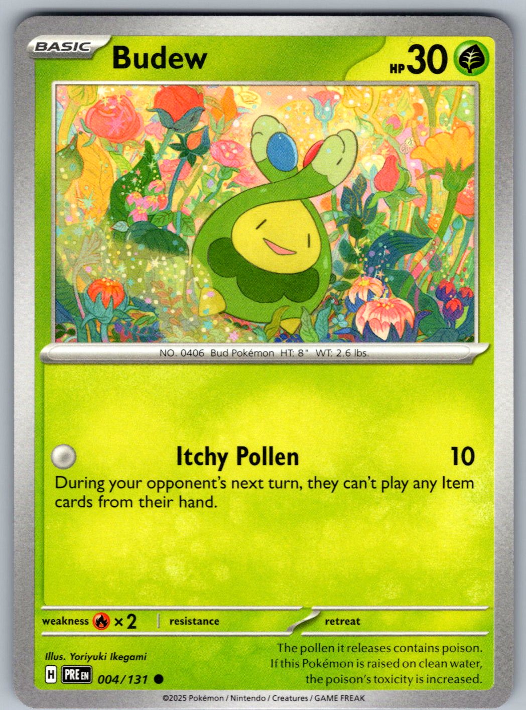 Budew 004/131 Prismatic Evolutions Pokemon