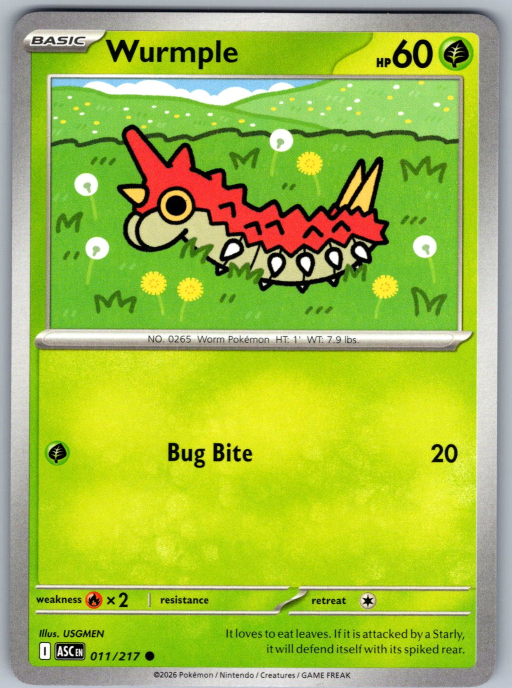 Wurmple 011/217 Ascended Heroes Pokemon