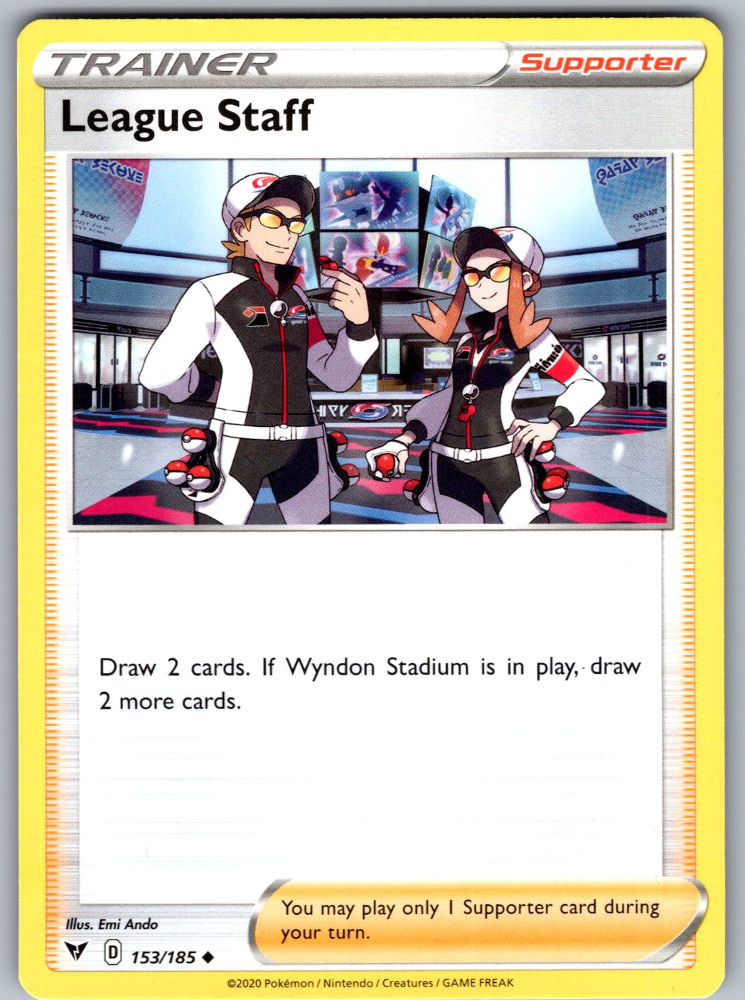 League Staff 153/185 Vivid Voltage Pokemon