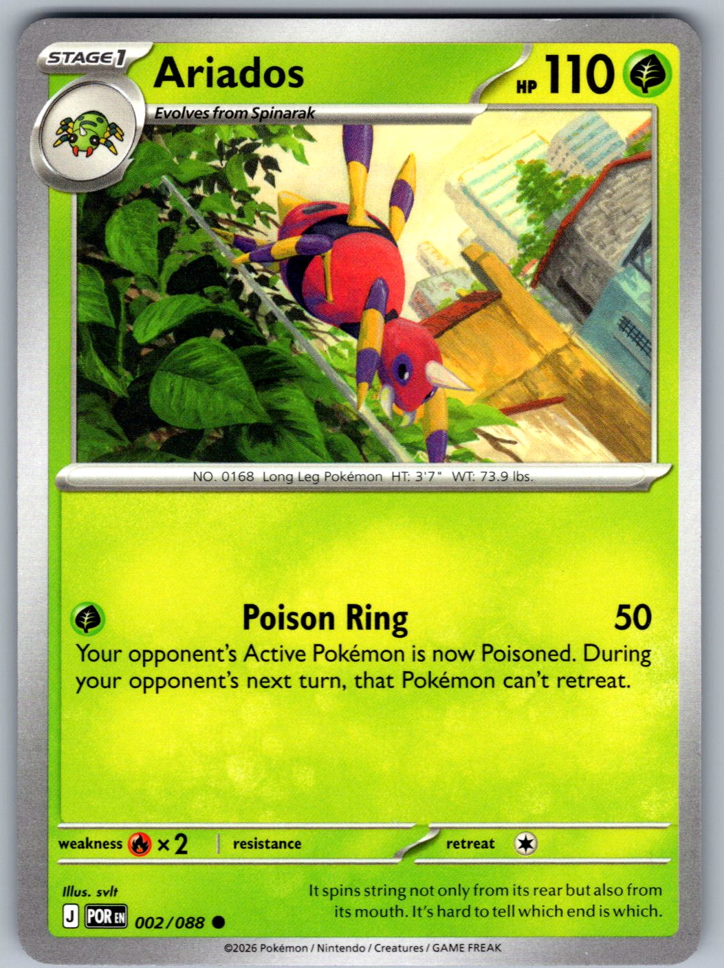 Ariados 002/088 Perfect Order Pokemon