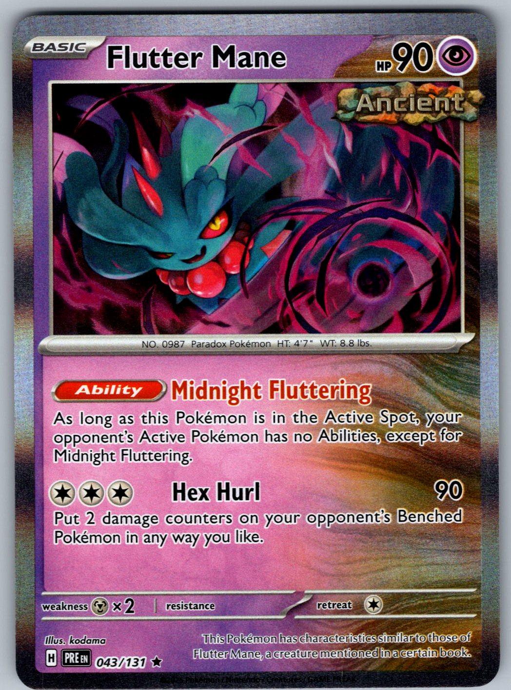 Flutter Mane 043/131 Prismatic Evolutions Pokemon Holo