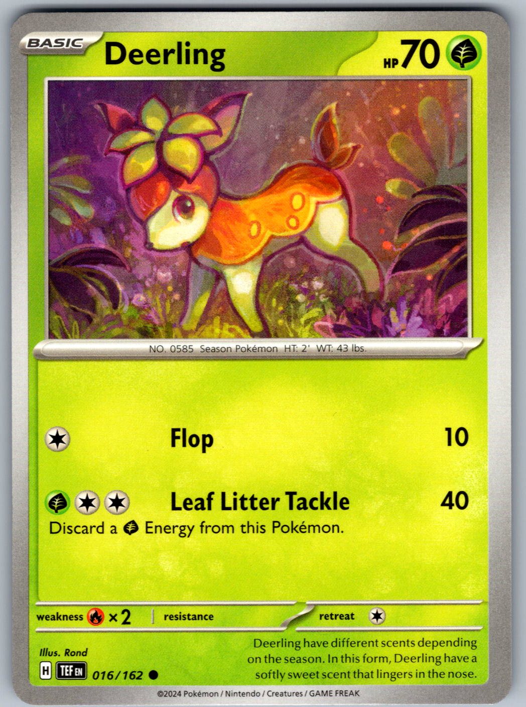 Deerling 016/162 Temporal Forces Pokemon