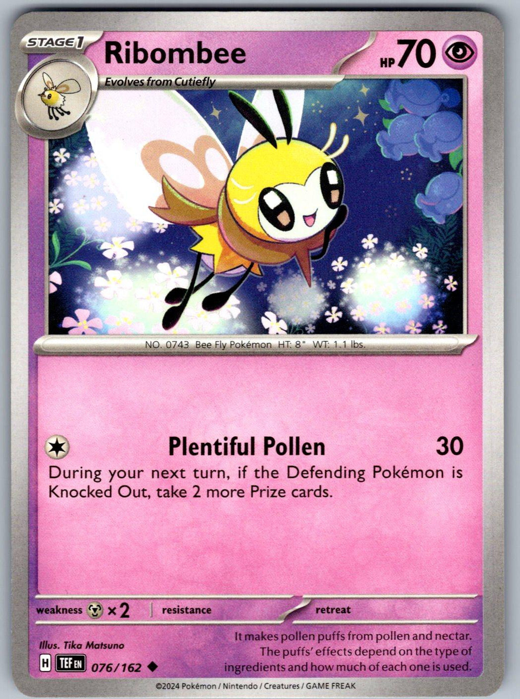 Ribombee 076/162 Temporal Forces Pokemon