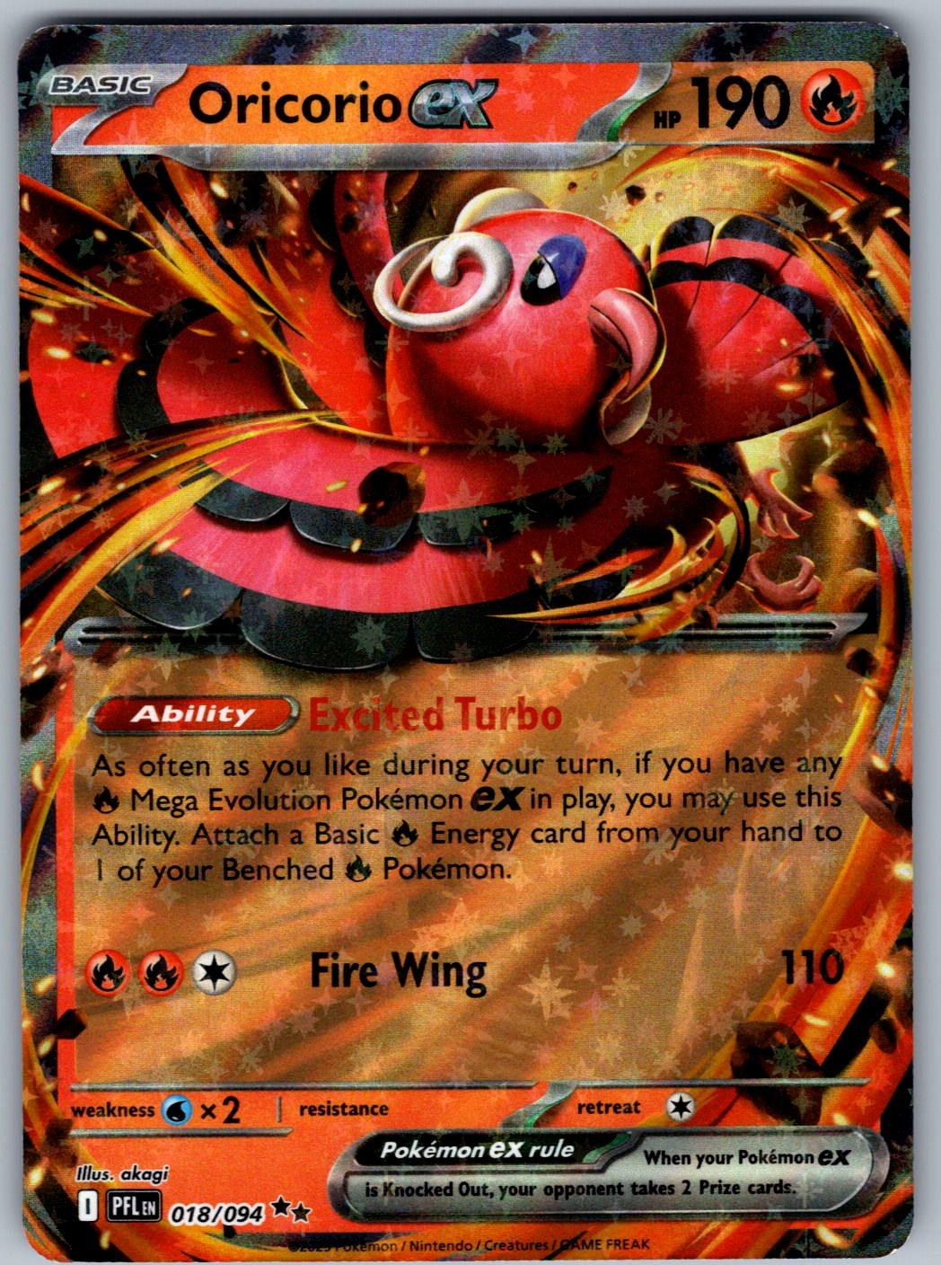Oricorio ex 018/094 Prize Pack Series Cards Pokemon Holo