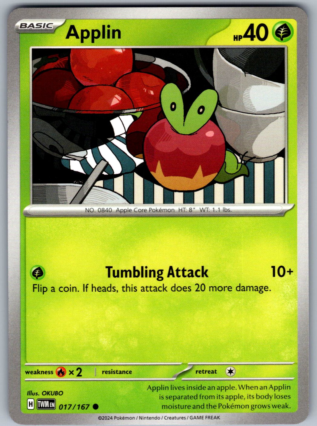 Applin 017/167 Twilight Masquerade Pokemon