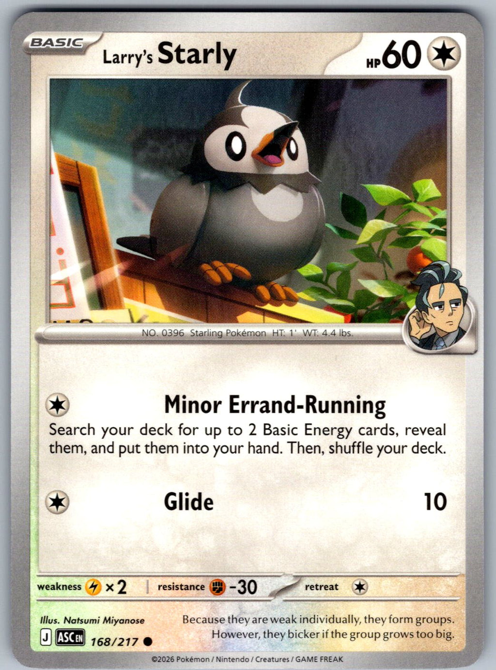Larry's Starly 168/217 Ascended Heroes Pokemon
