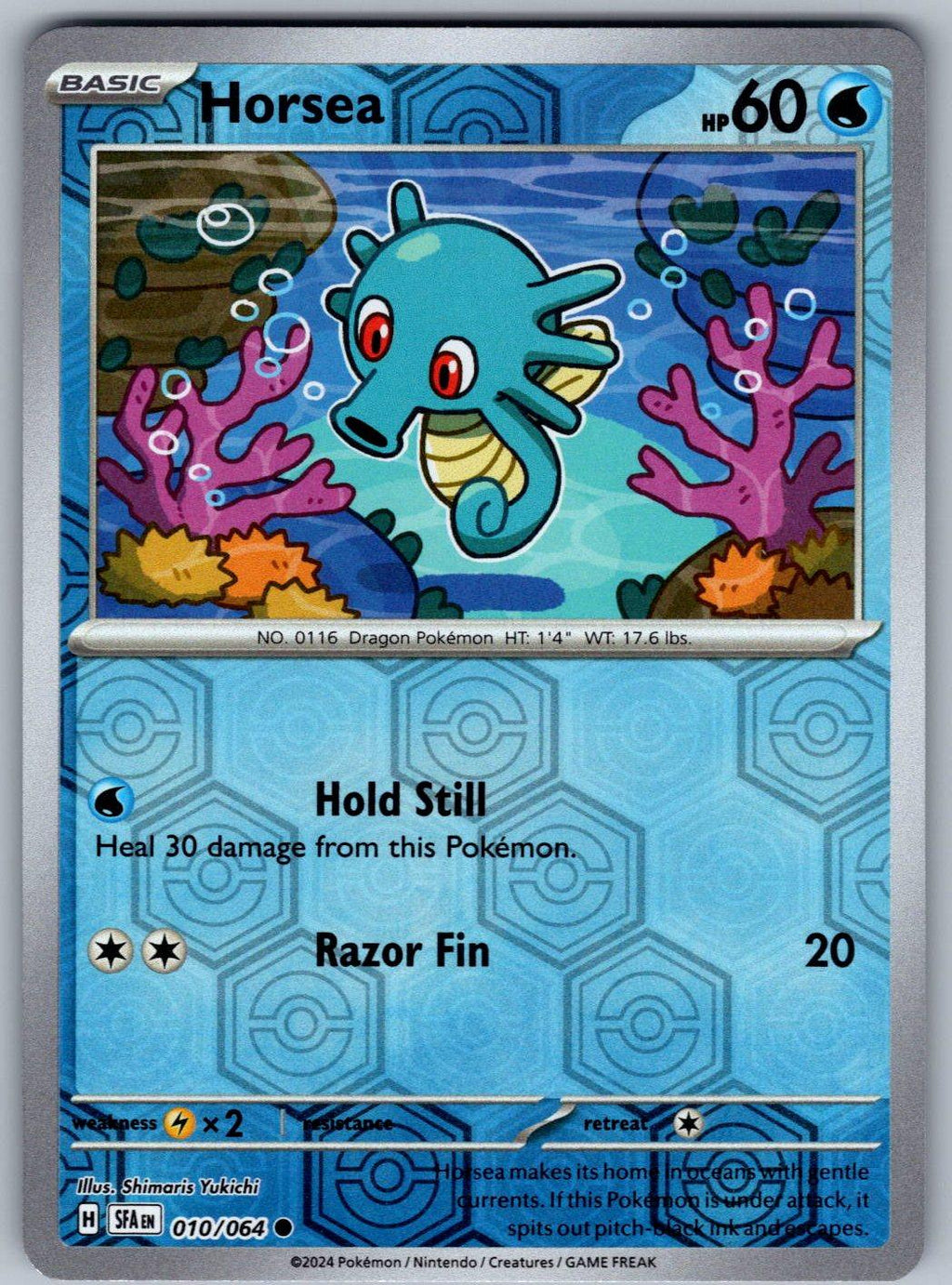 Horsea 010/064 Shrouded Fable Pokemon Reverse Holo