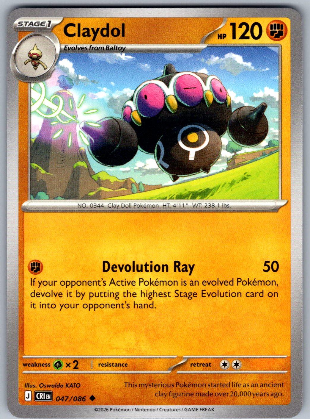 Claydol 047/086 Chaos Rising Pokemon