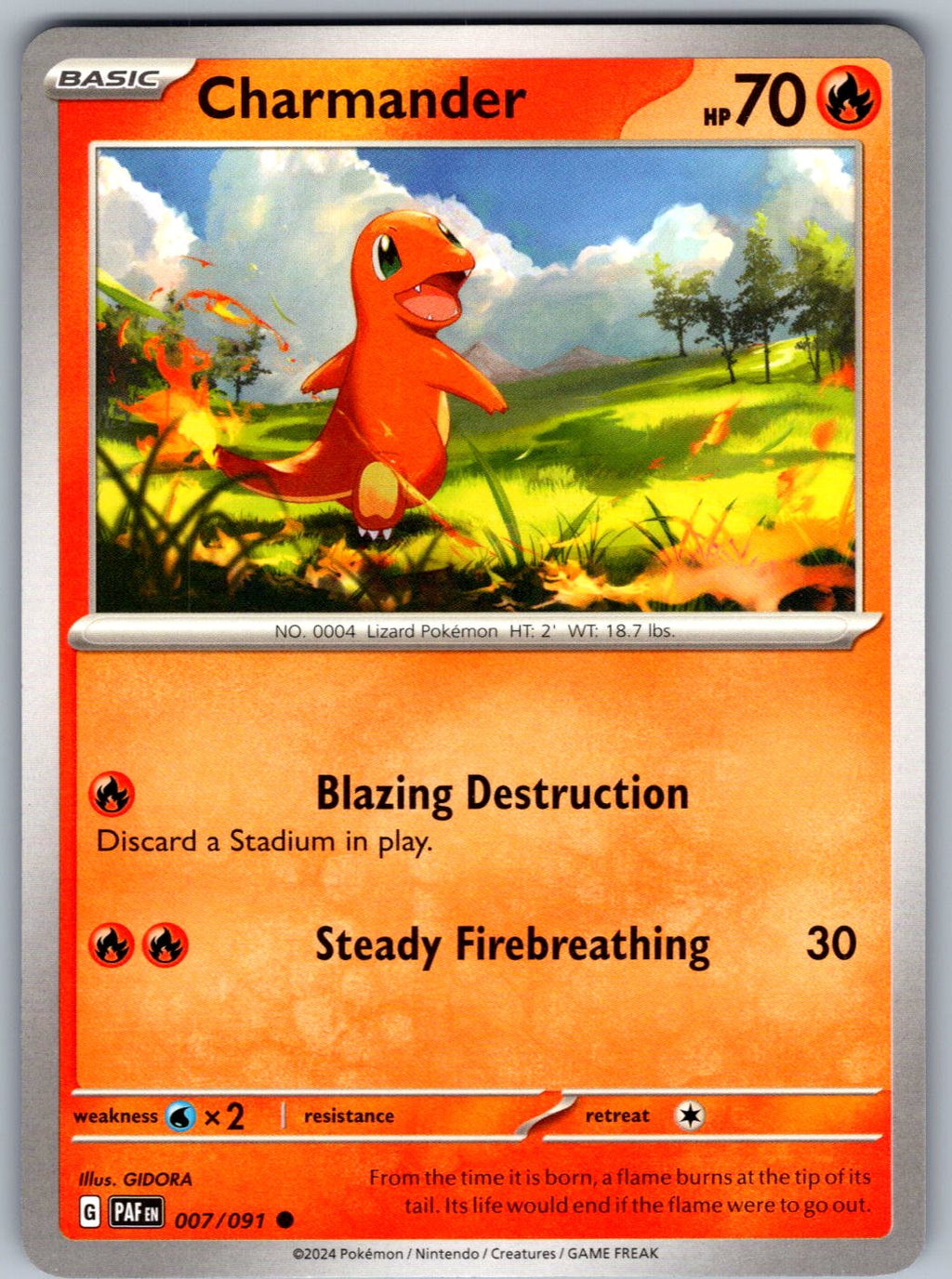 Charmander 007/091 Paldean Fates Pokemon