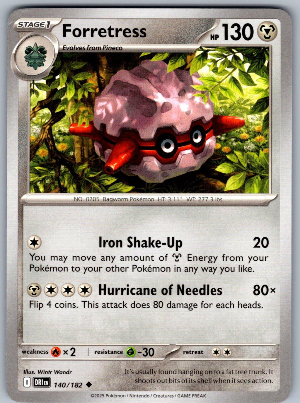 Forretress 140/182 Destined Rivals Pokemon