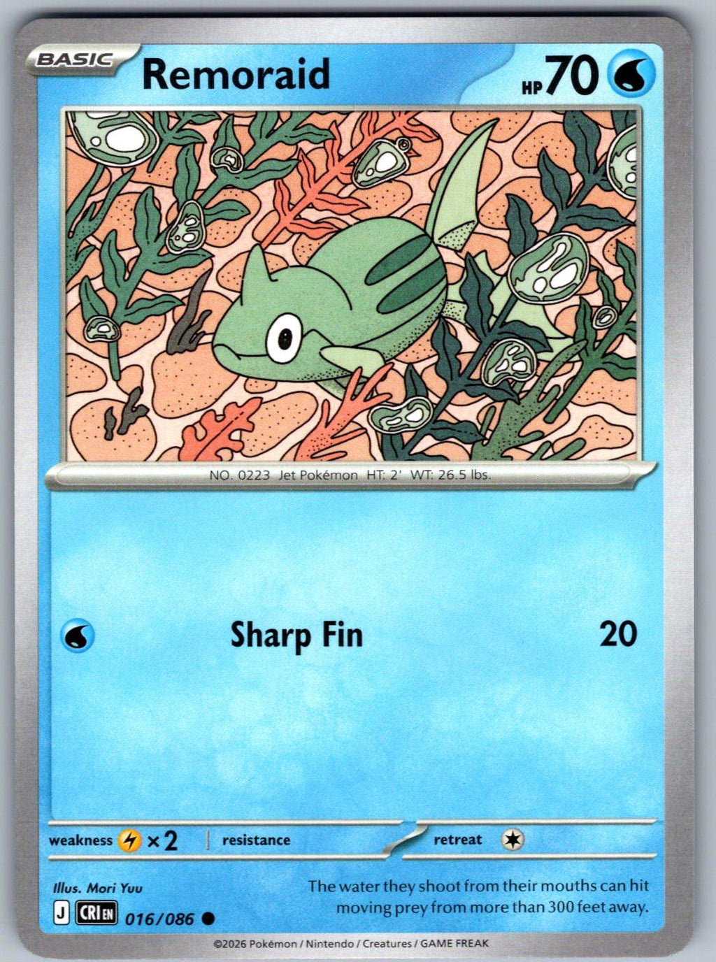 Remoraid 016/086 Chaos Rising Pokemon