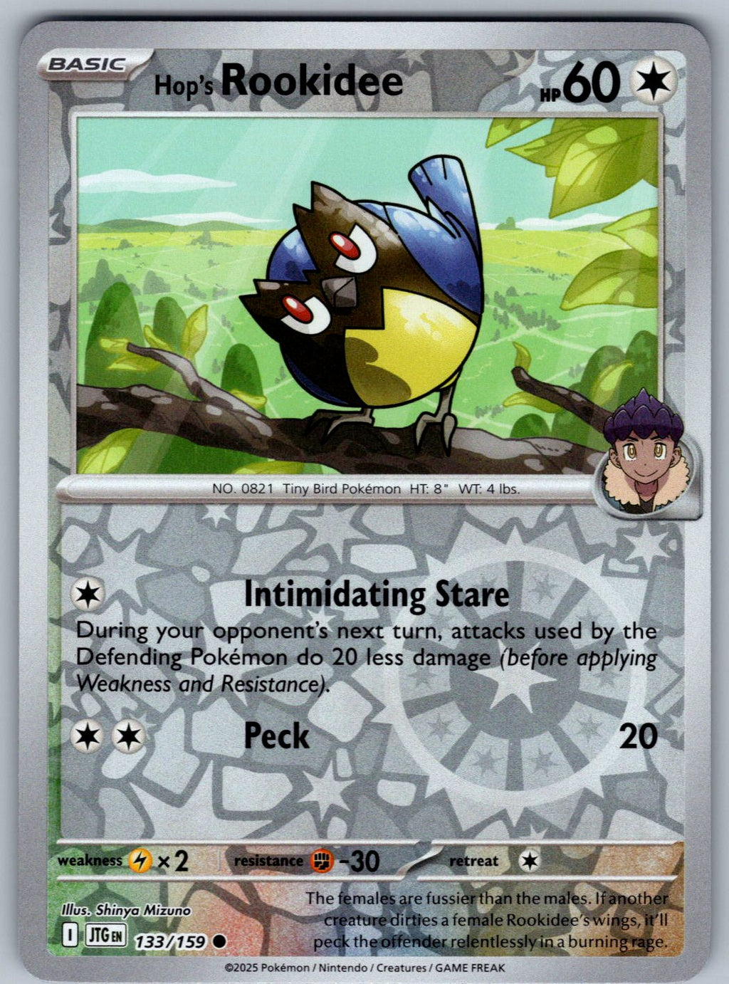 Hop's Rookidee 133/159 Journey Together Pokemon Reverse Holo